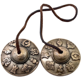 Tibetan Cymbals/Tingsha Chimes Intricate Auspicious Symbol - alter8.com