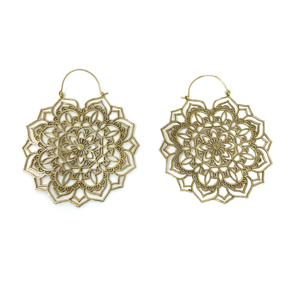 Large Geometric Floral Earrings ~ by Alula Boutik - alter8.com