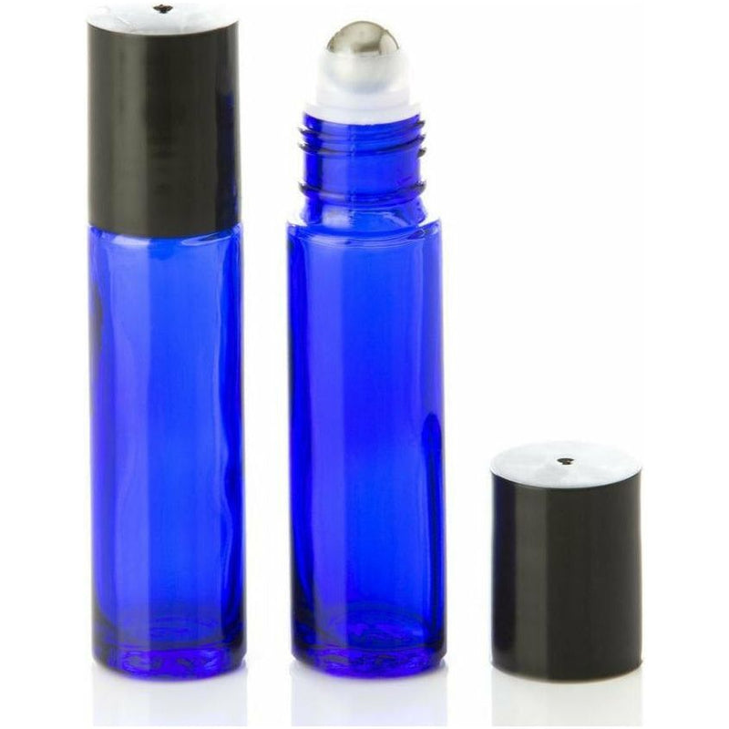 Amber or Blue Glass Roll On Bottles - alter8.com