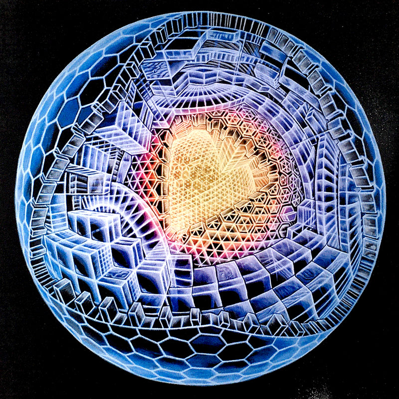 Small Sphere (Colourized) Sticker by Neil Gibson - alter8.com