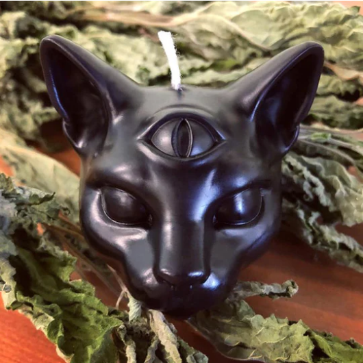 Black Cat Third Eye Candle by Madame Phoenix - alter8.com